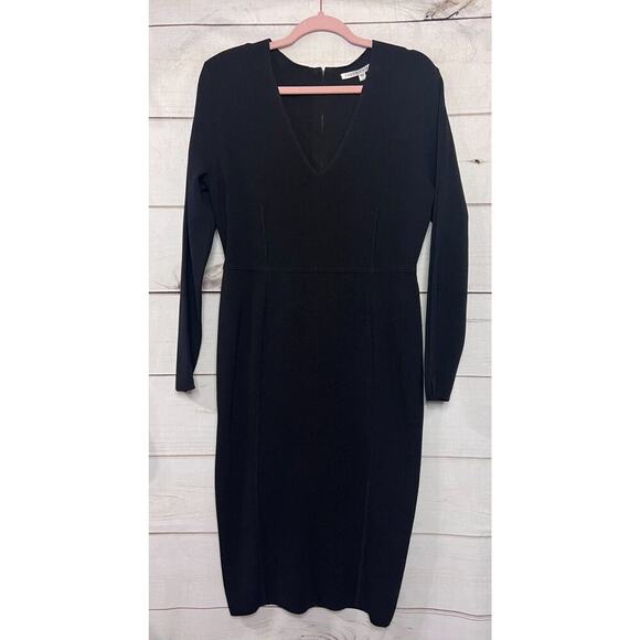 Veronica Beard Williams Black Dress Long Sleeves Size Large - Picture 1 of 6